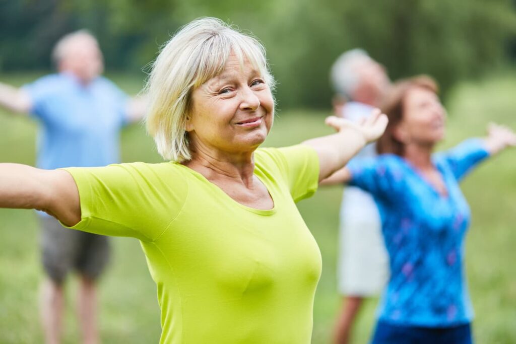 Roselani Place | Seniors Doing Yoga