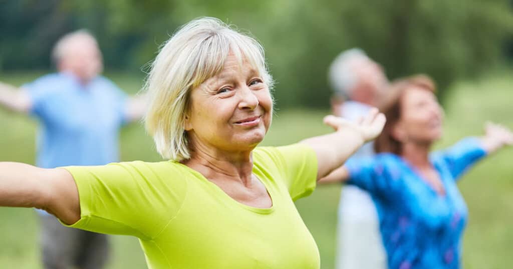 Roselani Place | Seniors Doing Yoga